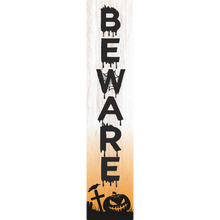 Load image into Gallery viewer, Beware Halloween Vertical Entrance Sign
