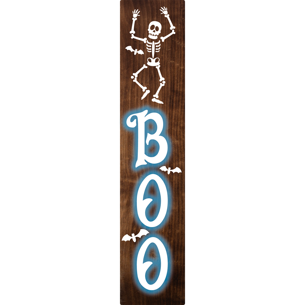 Boo Halloween Vertical Entrance Sign