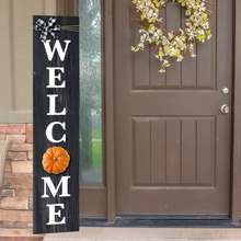 Load image into Gallery viewer, Welcome Fall Vertical Entrance Sign
