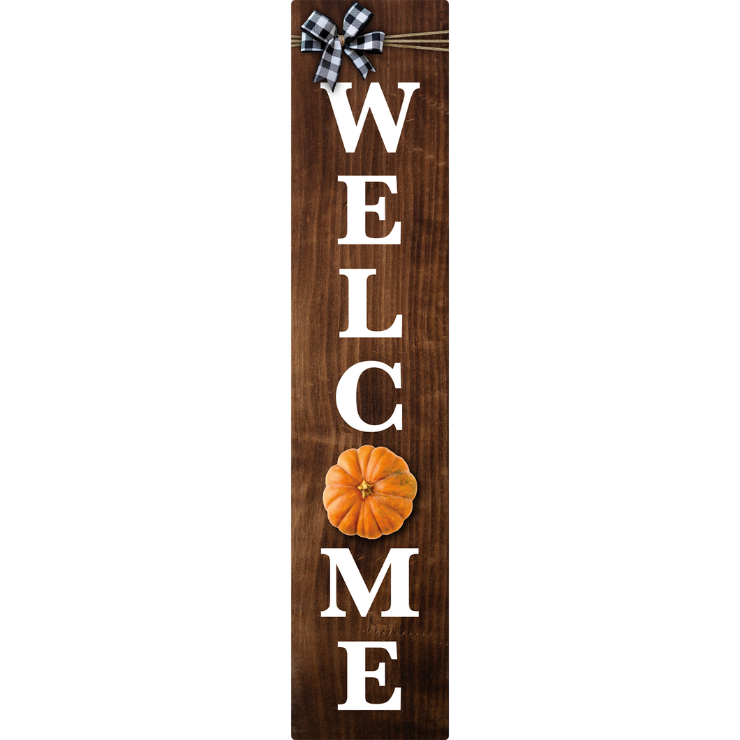 Welcome Fall Vertical Entrance Sign