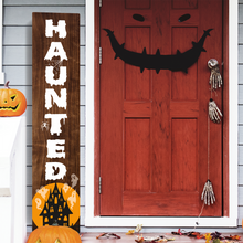 Load image into Gallery viewer, Haunted Halloween Vertical Entrance Sign
