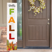 Load image into Gallery viewer, Hello Fall Vertical Entrance Sign
