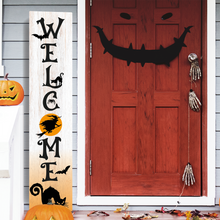 Load image into Gallery viewer, Welcome Halloween Vertical Entrance Sign
