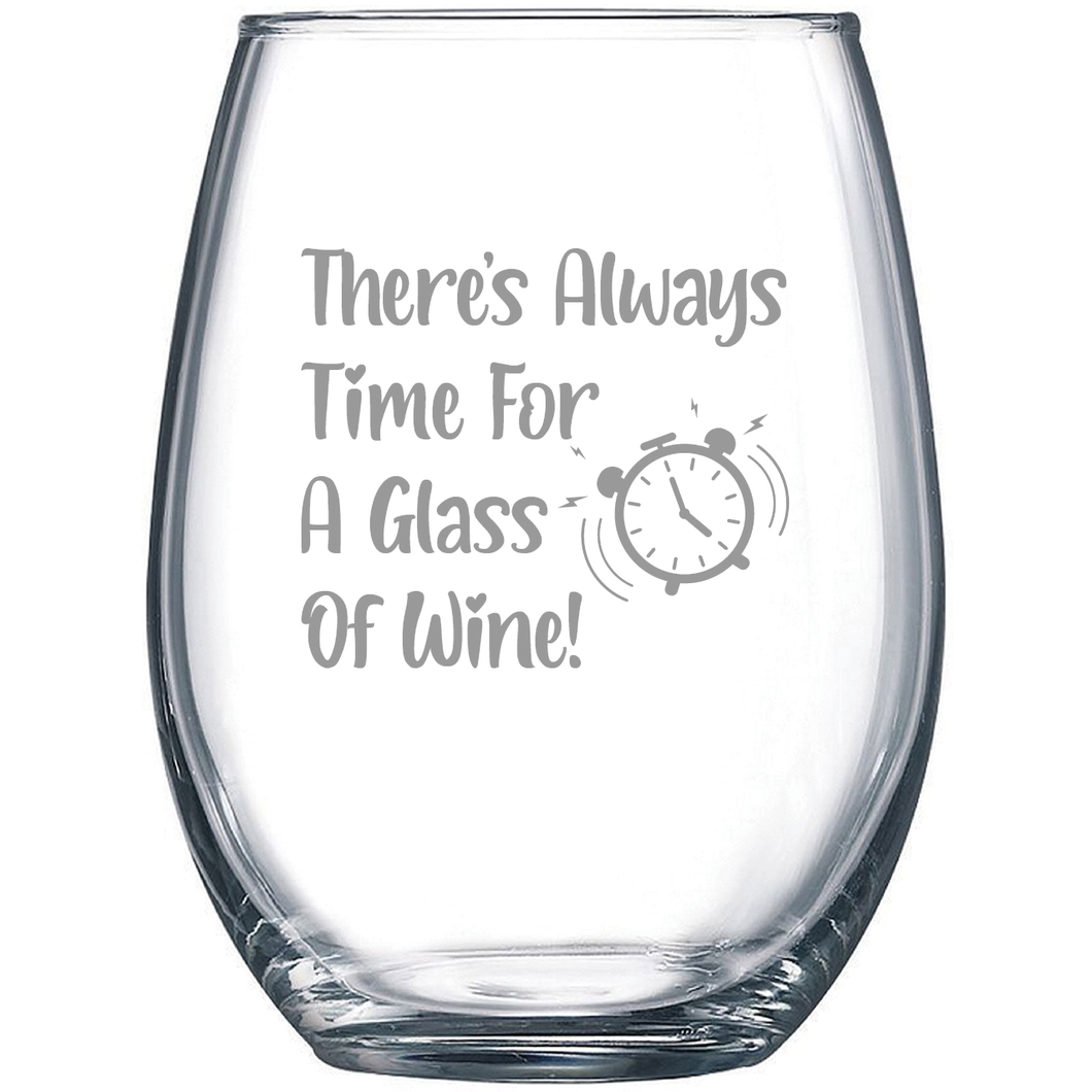 Time for Wine Glasses, Set of 4