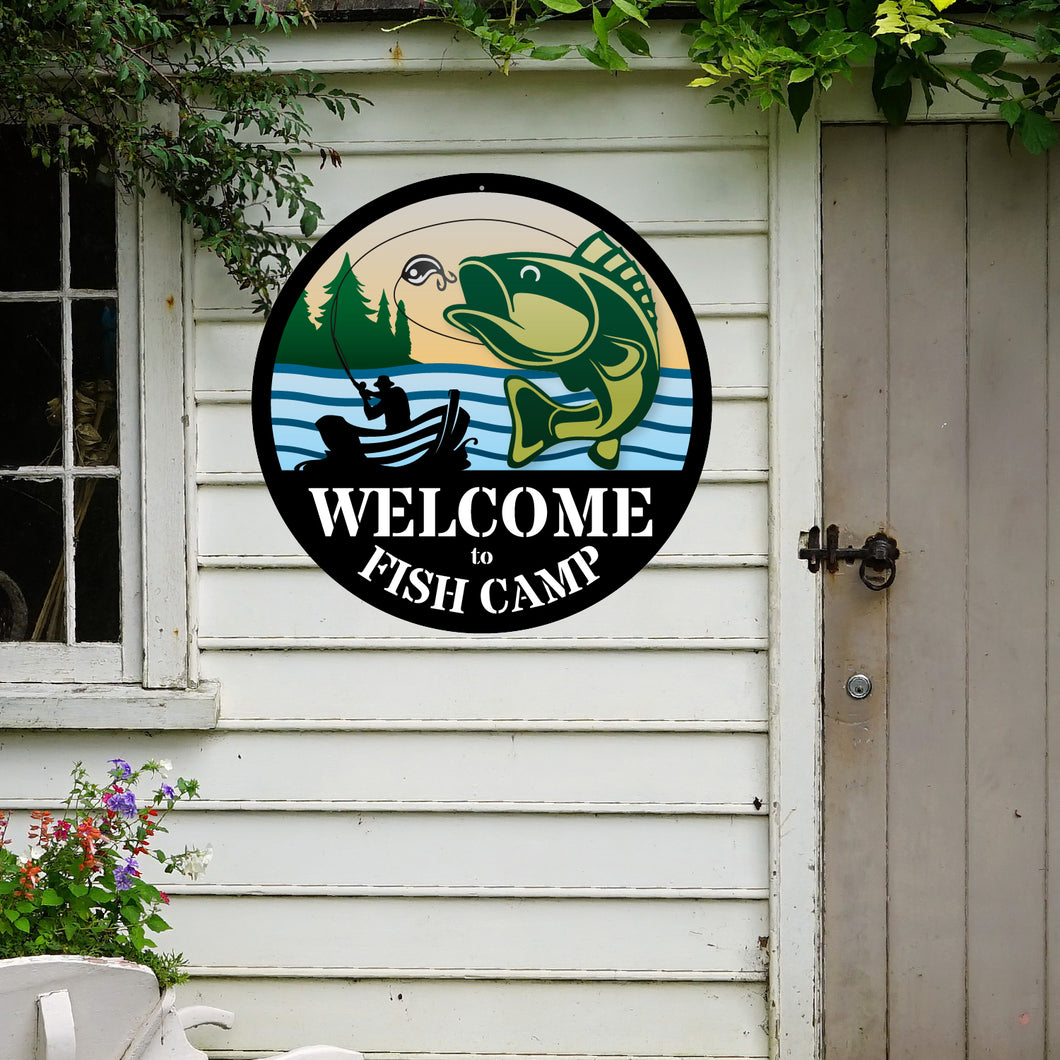 Welcome to Fish Camp Sign