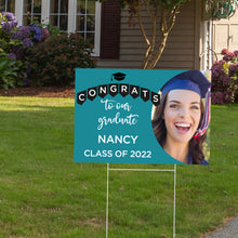 Load image into Gallery viewer, Graduation Lawn Sign with Photo
