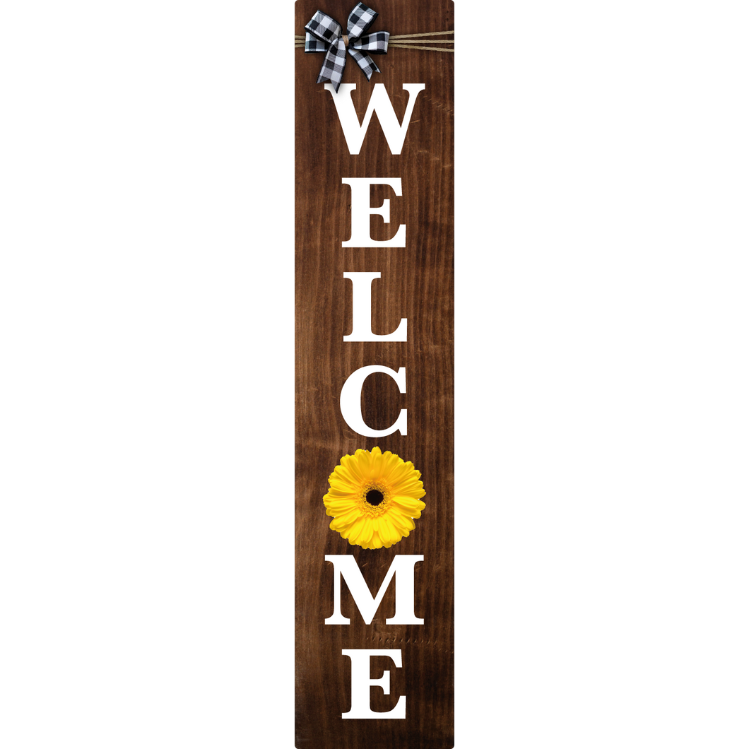 Welcome Spring Vertical Entrance Sign