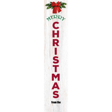 Load image into Gallery viewer, Custom Merry Christmas Vertical Entrance Sign
