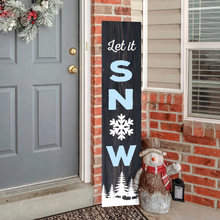 Load image into Gallery viewer, Let it Snow Vertical Entrance Sign
